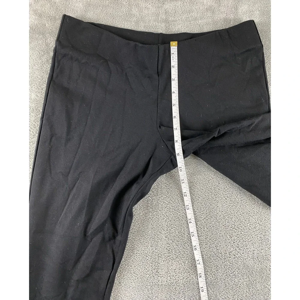 Lauren Ralph Lauren Womens Medium Black Knit Pull On Slim Straight Leg Pants